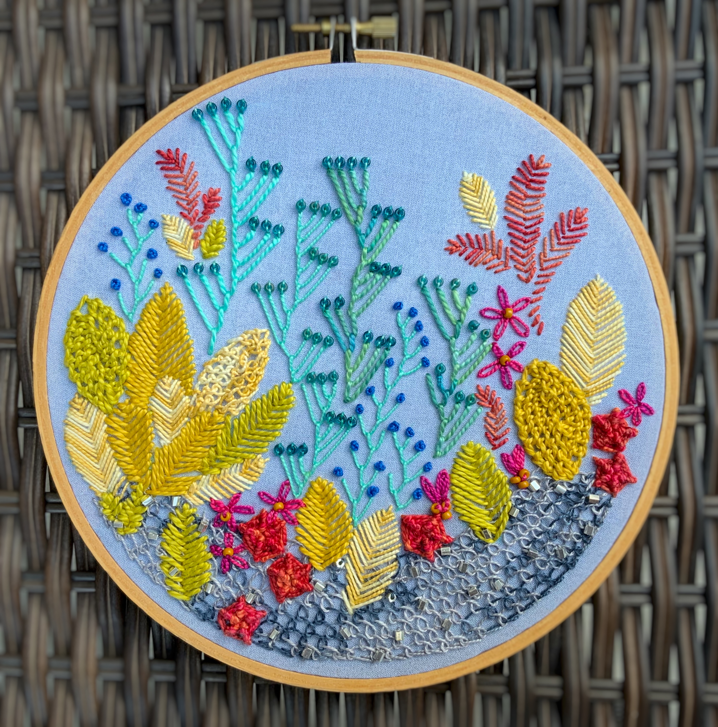 Happiness Corner Cross Stitch Embroidery Kit Home Decor Needlework Handmade DIY 